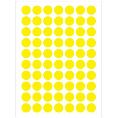 Autocollants jaunes (132x)