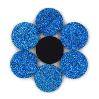 Rondelles à paillettes bleues 22mm (5 pièces)