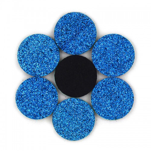Rondelles à paillettes bleues 18mm (5 pièces)