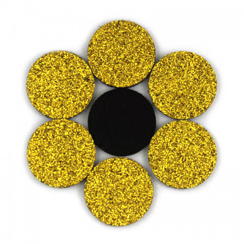 Rondelles à paillettes dorées 18mm (5 pièces)